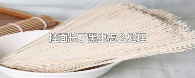 ​挂面长了黑虫怎么处理